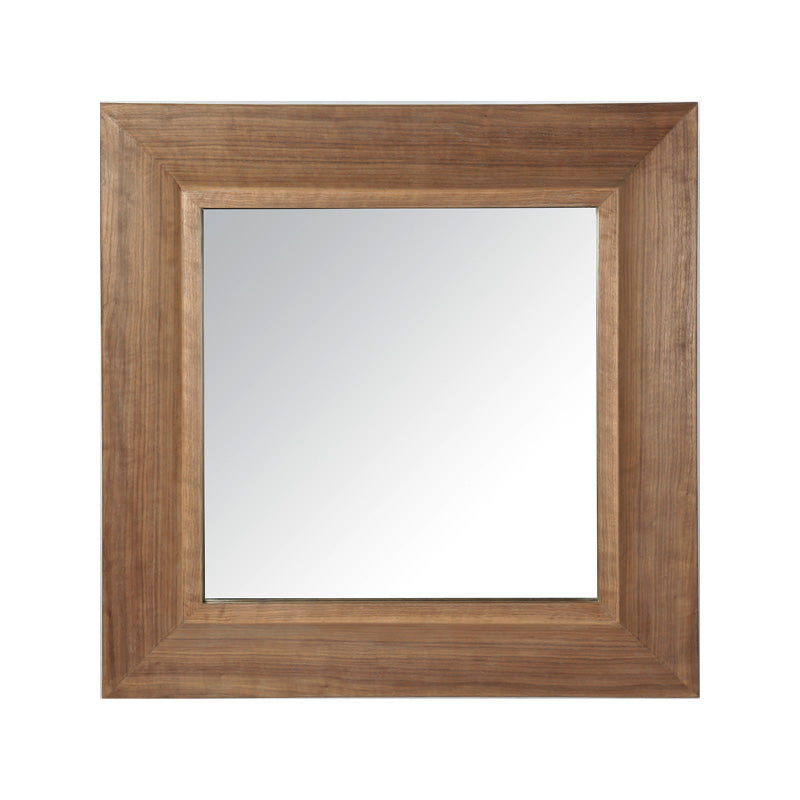 metre square wooden mirror

