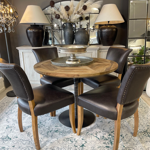 York 1 Metre Round Dining Table - 100cm