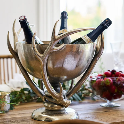 Antler Ice Bucket - Aged Gold