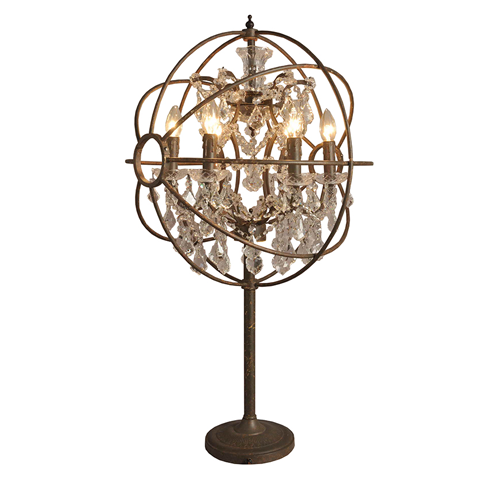 Gyro Crystal Orb Table Lamp