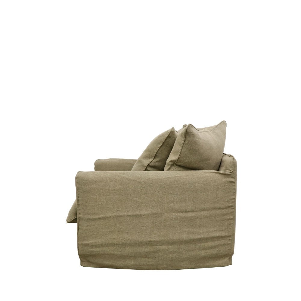 Napa Linen Slip Cover Armchair - Khaki