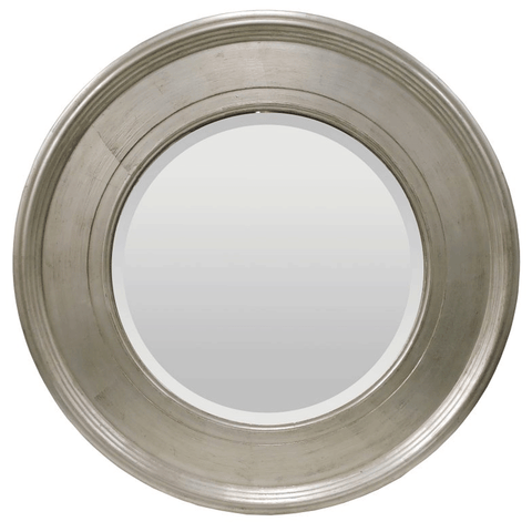 Brooklyn Segmented Round Mirror in Bronze Finish