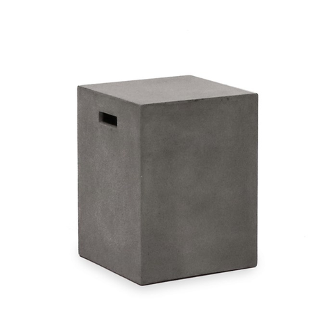 Round Concrete Outdoor Stool - Grey