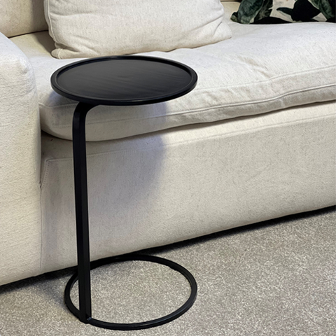 Drum Black Side Tables - Set of 2