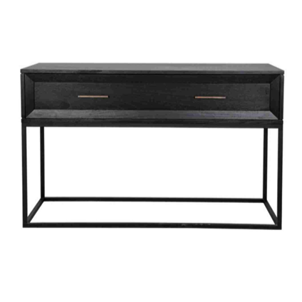 Dallas Black Console Table - 1 Drawer