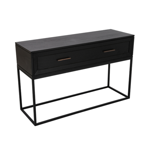 Dallas Black Console Table - 1 Drawer