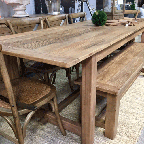 Farmhouse Elm Dining Table