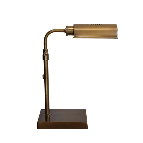 Amore Lamp + Shade - Antique Brass