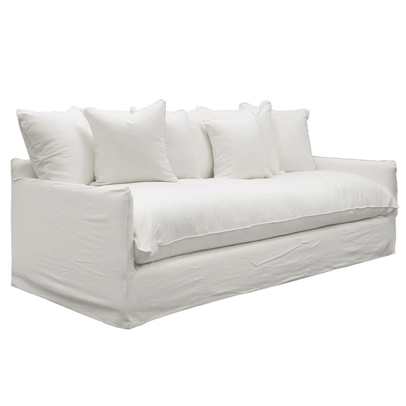 Napa 3 Seater Slipcover Sofa - White