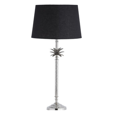 Silver Finish Palm Lamp with Shade – Greenslades Furniture