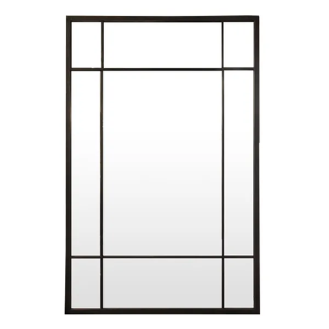 Bella Vita Mantle Mirror - Aged Black - 100cm