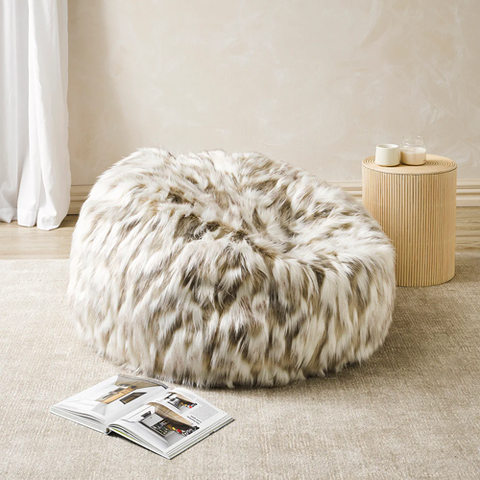 Hula Rectangle Cushion - Natural Stripe - Feather Inner