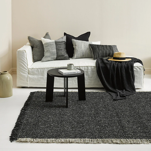 Ulster Floor Rug - Black/Natural - 200 x 300cm