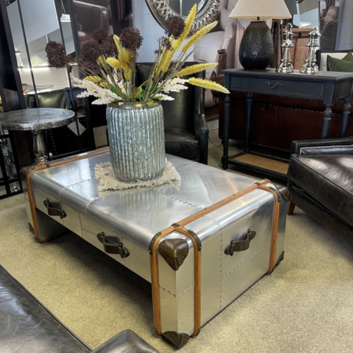 Jet Coffee Table - Aged Pewter Finish