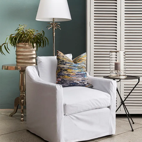 Napa Slipcover Ottoman - Khaki